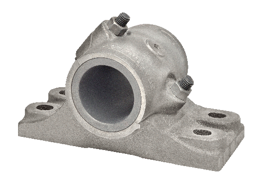 GRAPHALLOY pillow block bearing for electrostatic precipitators